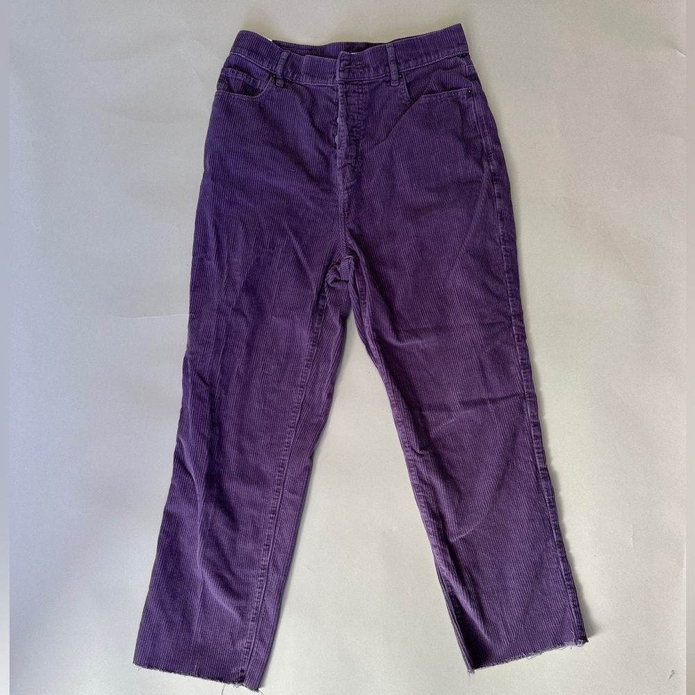 PACSUN Purple Corduroy High Waisted Straight Leg Jeans